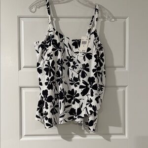 Black Floral Women's Swim Camisole